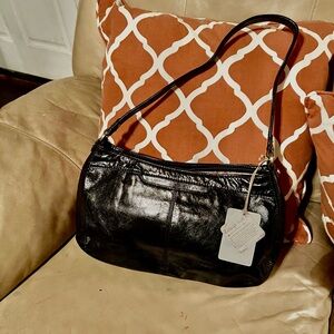 Hobo Black Leather Shoulder Bag